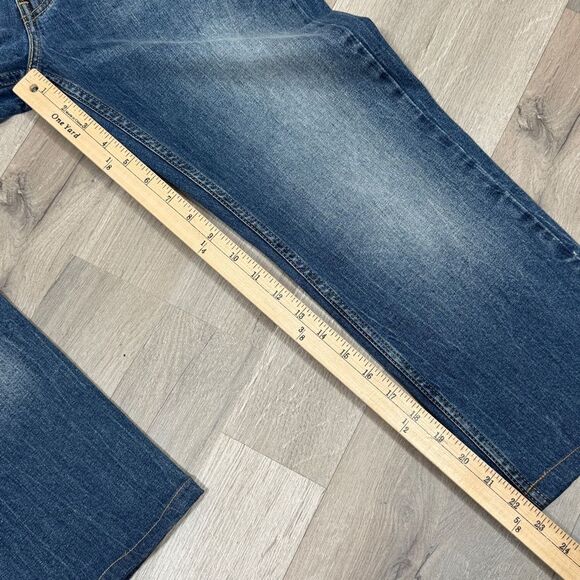 Levi’s 514 Custom Crop Straight Leg Mid Rise Jeans Blue Size 30 - Picture 12 of 13